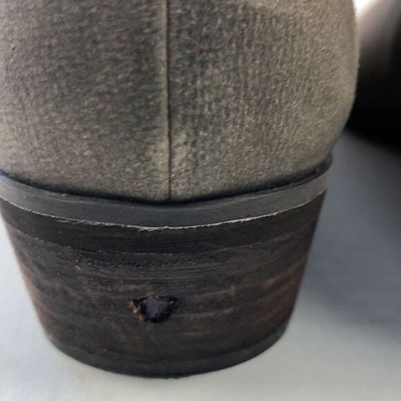 BP Leather Block Heel Ankle Boot Bootie Women's Size 7.5 Taupe Shoe Shootie NEW - Picture 11 of 12